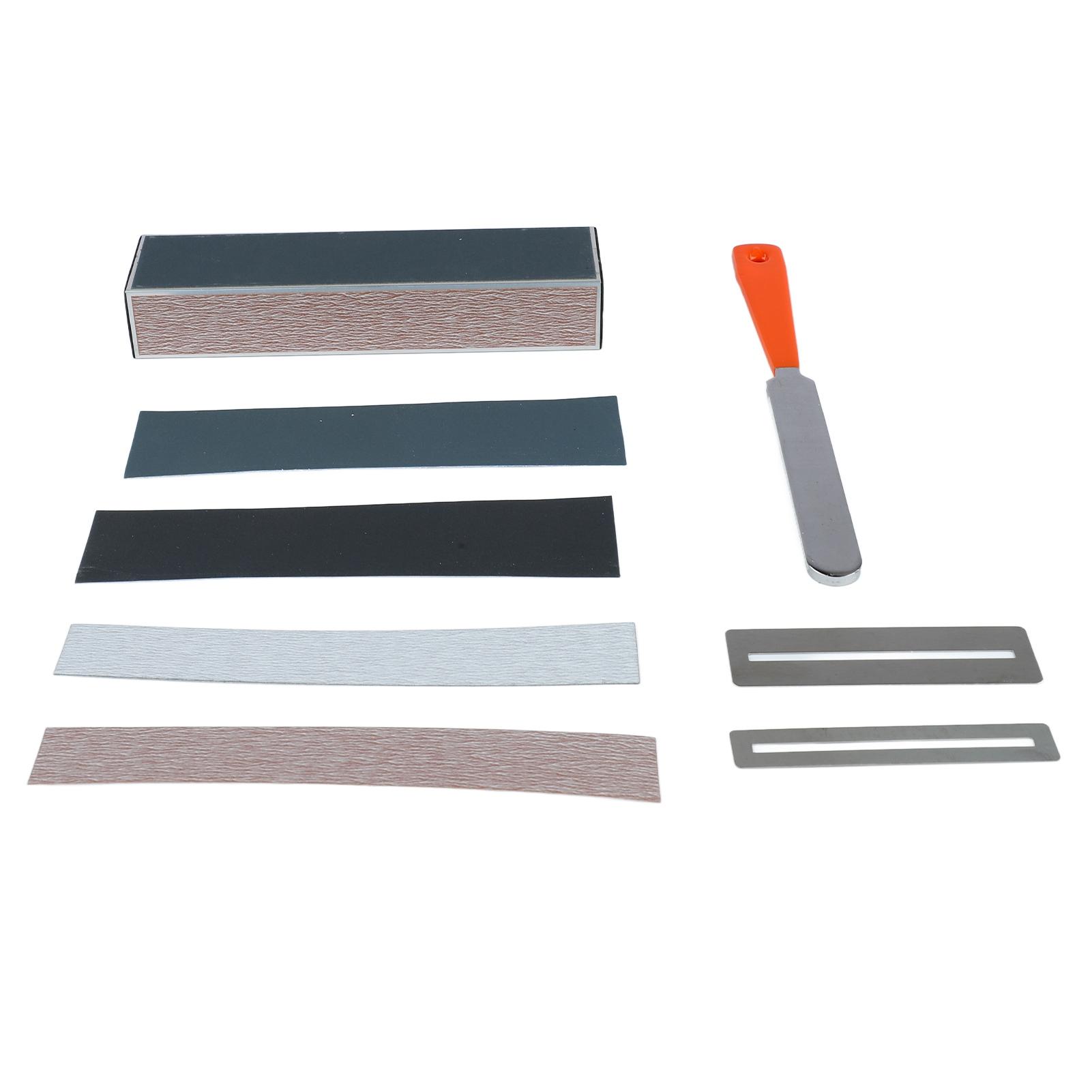 

Guitar Luthier Tool Set Repairing Tool 2 Fretboard Guard 1 Fret Leveling Beam 1 File 4 Sandpaper