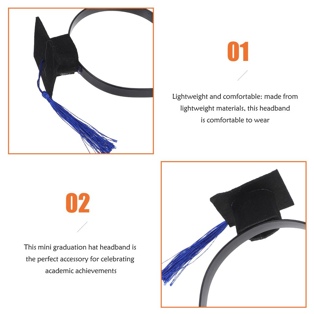 Graduation Hat Headband Mini Elegant Design Graduation Accessories for Selfie Props Celebration Decoration Use