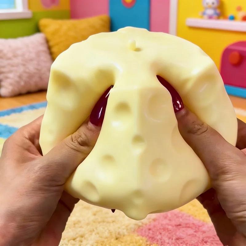 Jumbo Käsewürfel Stress Quetschobjekt Große Größe Langsamer Rückprall Stressabbau Fidget für ASMR Sensorisch Anti-Stress Angstlinderung