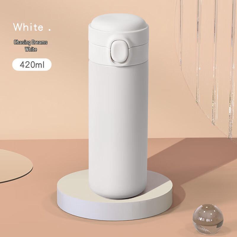 TLAKEHO Portable Stainless Steel Pop-up Lid Insulated Bottle