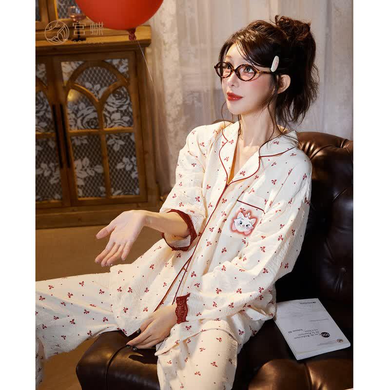 Disney Marie Cat Women s Soft Long Sleeve Pajama Set 2XL