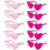 6-12pcs Heart Sunglasses Candy Color Rimless Fun Glasses for Girl Hen Bachelor Party Favors Wedding Decor summer traveling Gift
