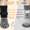 Dog Socks Outdoor Waterproof Dog Shoes Anti-Scratch Adjustable Band Knitted Socks Paw Protection Double-Sided Anti-Slip Dog Sock