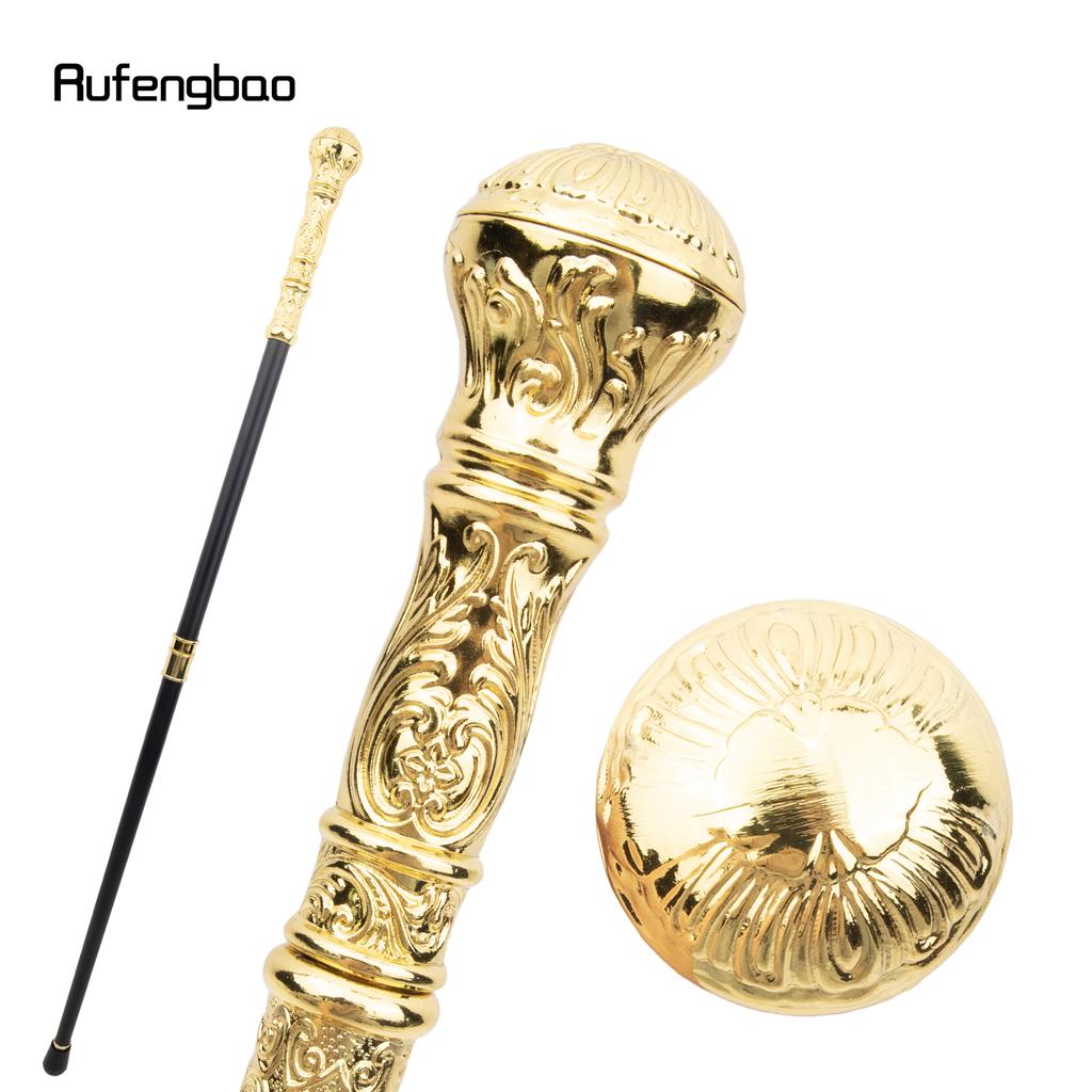 Golden Luxury Round Handle Fashion  Stick for Party Decorative Walking Cane Elegant Crosier Knob Walking Stick 93cm