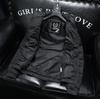 2025 European Style Men's Trendy Dark Floral Stand Collar Down Jacket