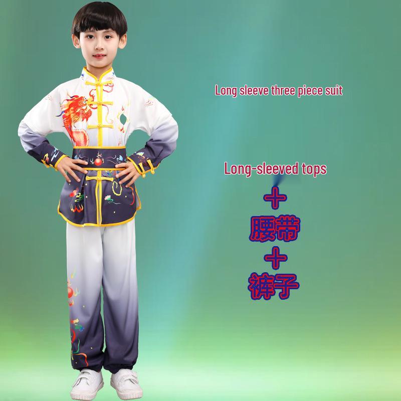 Costumi Graduati per Performance di Arti Marziali per Bambini - Unisex Manica Lunga/Corta per Allenamento e Batteria per Studenti delle Scuole Primarie