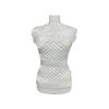 Specchio Boat Neck Sleeveless Tee Zigzag Pleated 441 158