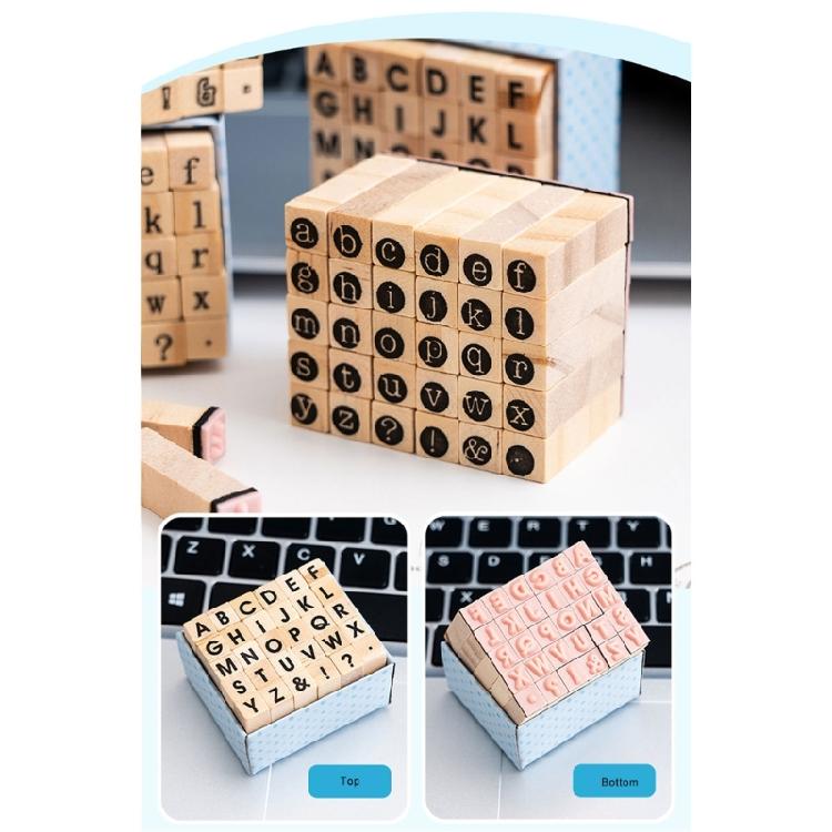 30Pieces Wood Scrapbooking Stamp Vintage Craft Stamp Letter Stamper for Scrapbooking Card Making Journal Planner