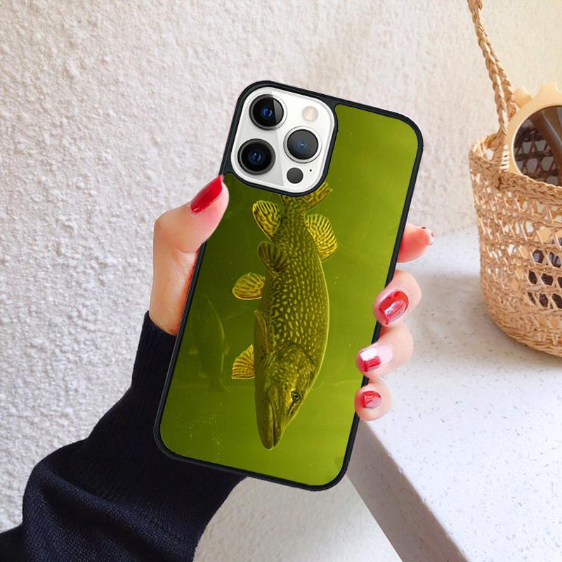 

Pike Fishing Bait Spinner Phone Case for iPhone 17 Air 16 15 14 12 13 PLUS 11 PRO MAX Back Cover Fundas Shell iPhone 11pro max