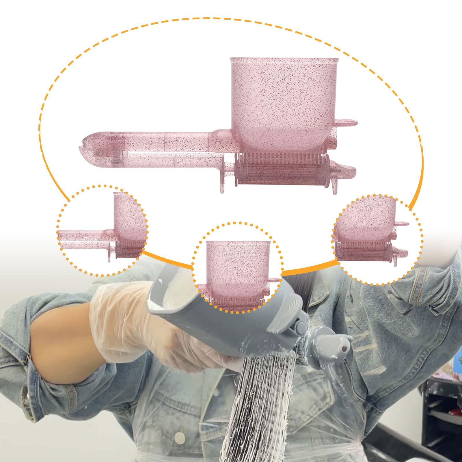 

Automatic Roller Paste Applicating Hair Dyeing Coloring Brush, Barber Shops Salon DIY Tool рожевий