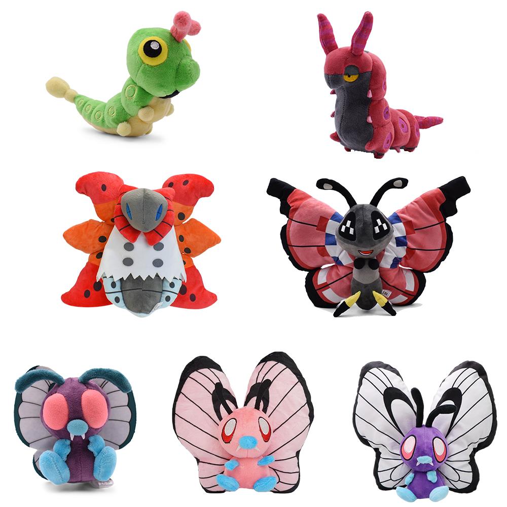 Butterfree Butterfly Plush Doll Caterpie Volcarona Scolipede Vivillon Soft Peluche Stuffed Toy Kawaii Anime Insect Gift