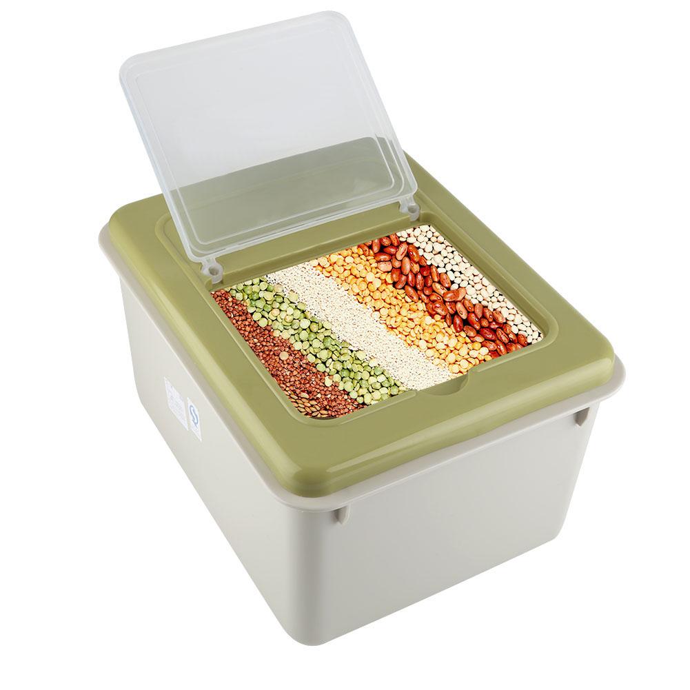 Portable Rice Storage Bin Kitchen Plastic Cereal Grain Bean Food Storing Box Food Container(#2)