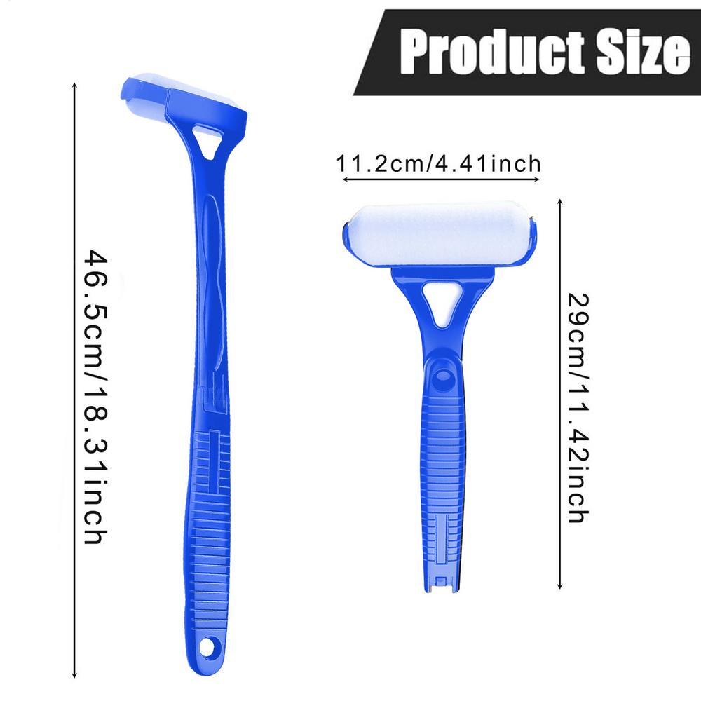 

Cream Applicator For Back Back Cream Applicator Long Reach Folding Handle Roller Tool Spreader Brush For Bath Shower Sunscreen синій