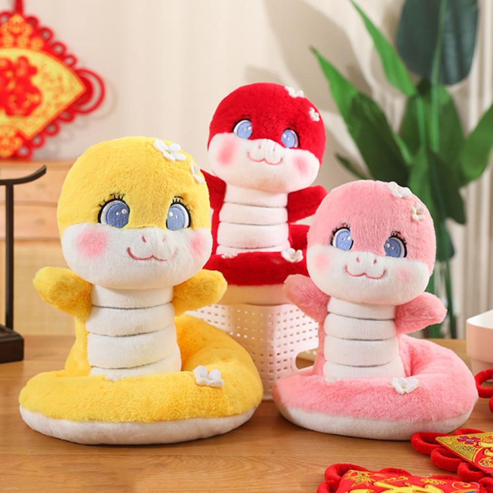 with Hand Snake Plush Doll Toy Stuffed Lucky Snake Plushies Doll  Company Annual Meeting