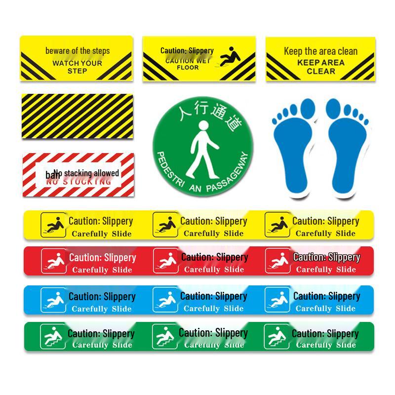 Wear-Resistant Caution Step Warning Floor Decal