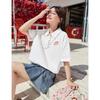TonLion 2025 Summer Women's Dessert Print Short Sleeve Polo Shirt