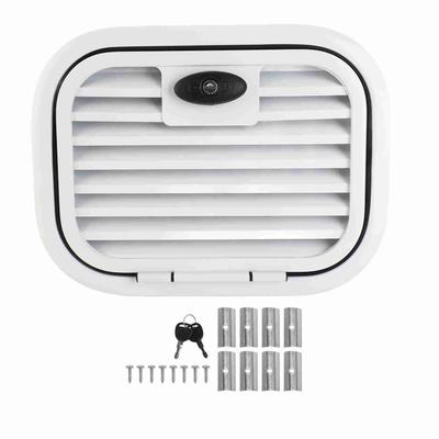 16x12 Inch RV Baggage Door with Ventilated Grille Heavy Duty Aluminum Alloy Storage Compartment