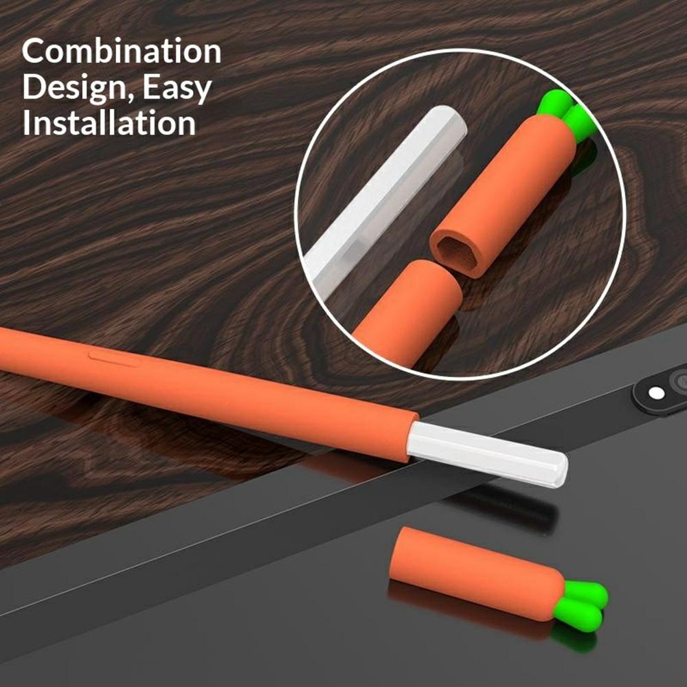 LOVE MEI For Samsung Galaxy Tab S11/S11 Ultra S Pen Sleeve Carrot-Shaped Stylus Protective Case