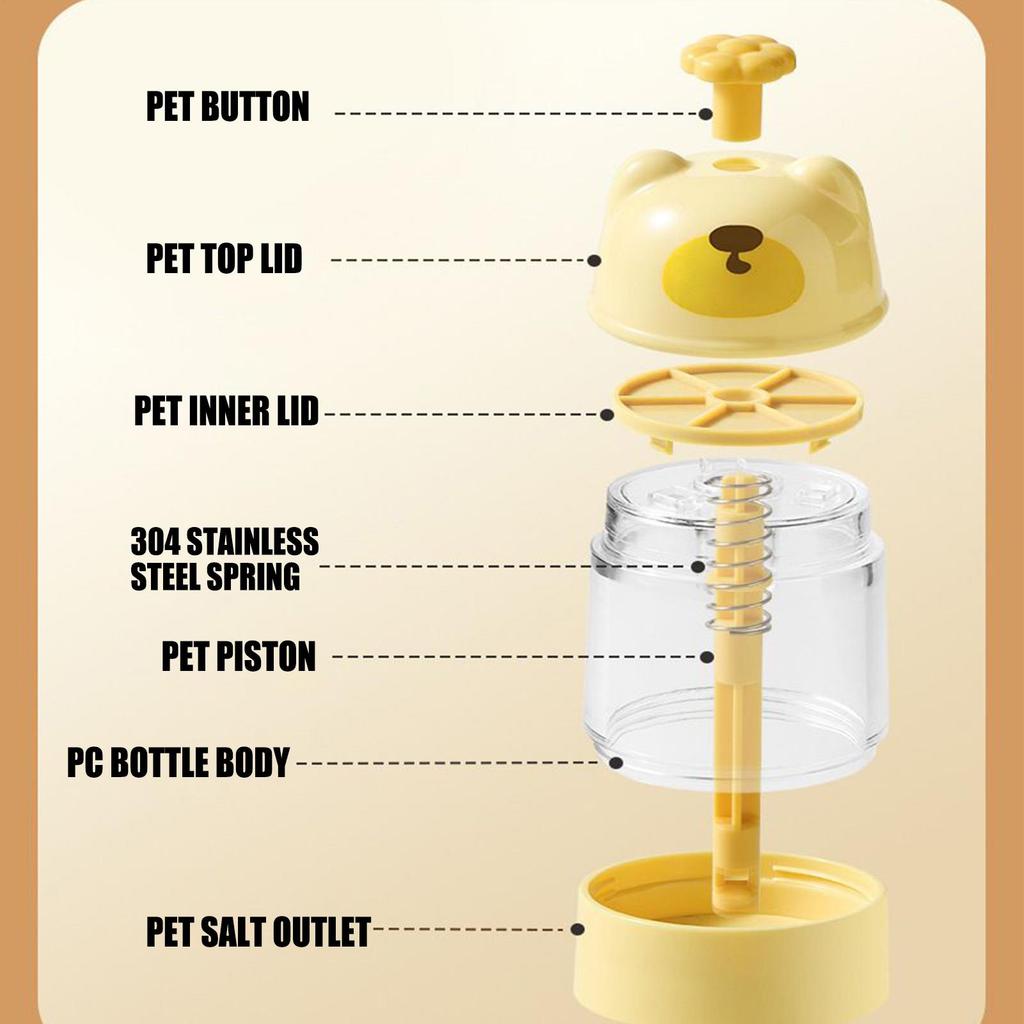 Salt Shaker Precise Quantitative Seasoning Bottle Kitchen Condiment Storage Container Glass Sugar Pepper Jar for Cooking Baking