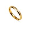 3mm Gold Color Smooth Light Stainless Steel Finger Rings for Women