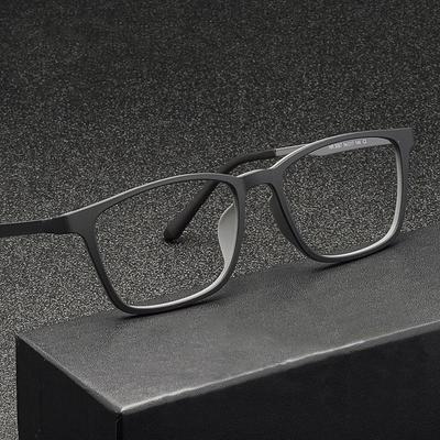 Hochwertige reine Titan Herren Anti-Blaulicht Lesebrille für Presbyopie mit Dioptrien 100 150 200 250 300 350 400