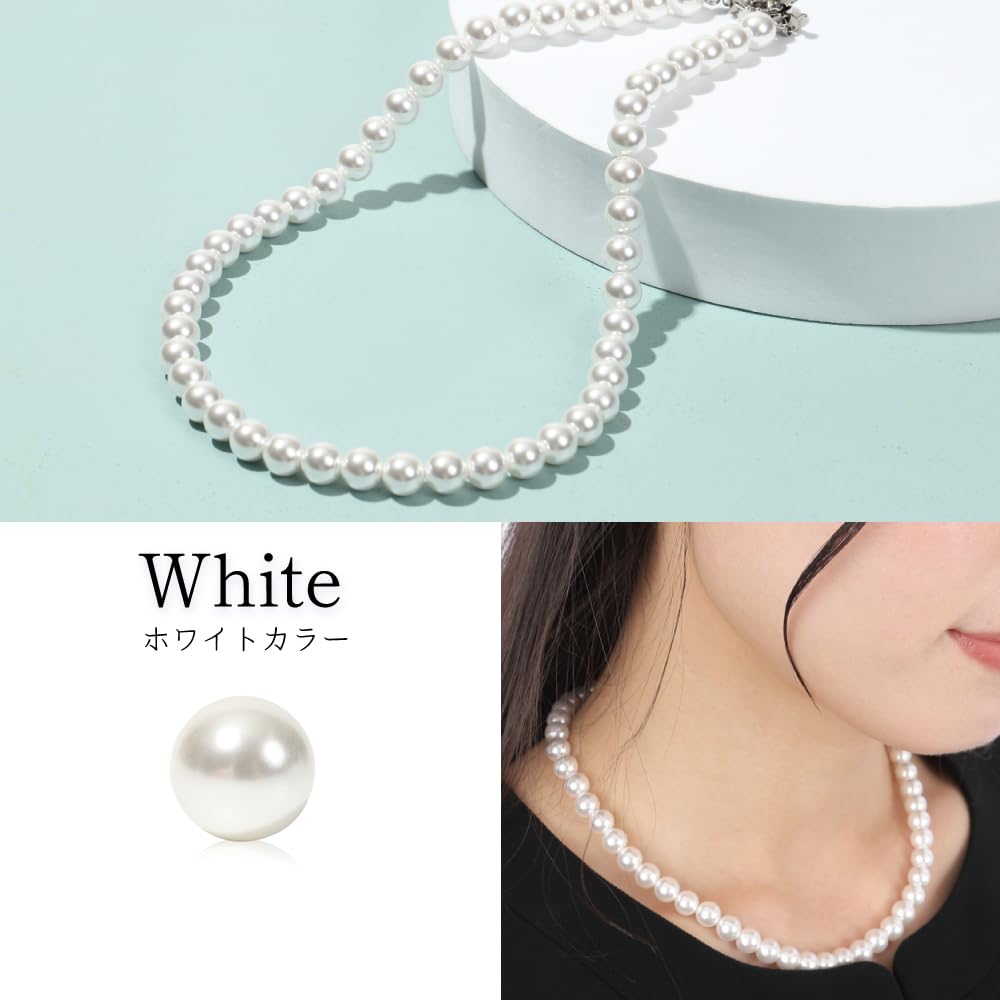 [CRANES COLLECTION] Shell Pearl Necklace 8mm Made in Japan Formal Wear for Weddings and Funerals Comes with Case 5-Year Warranty In-House Production
