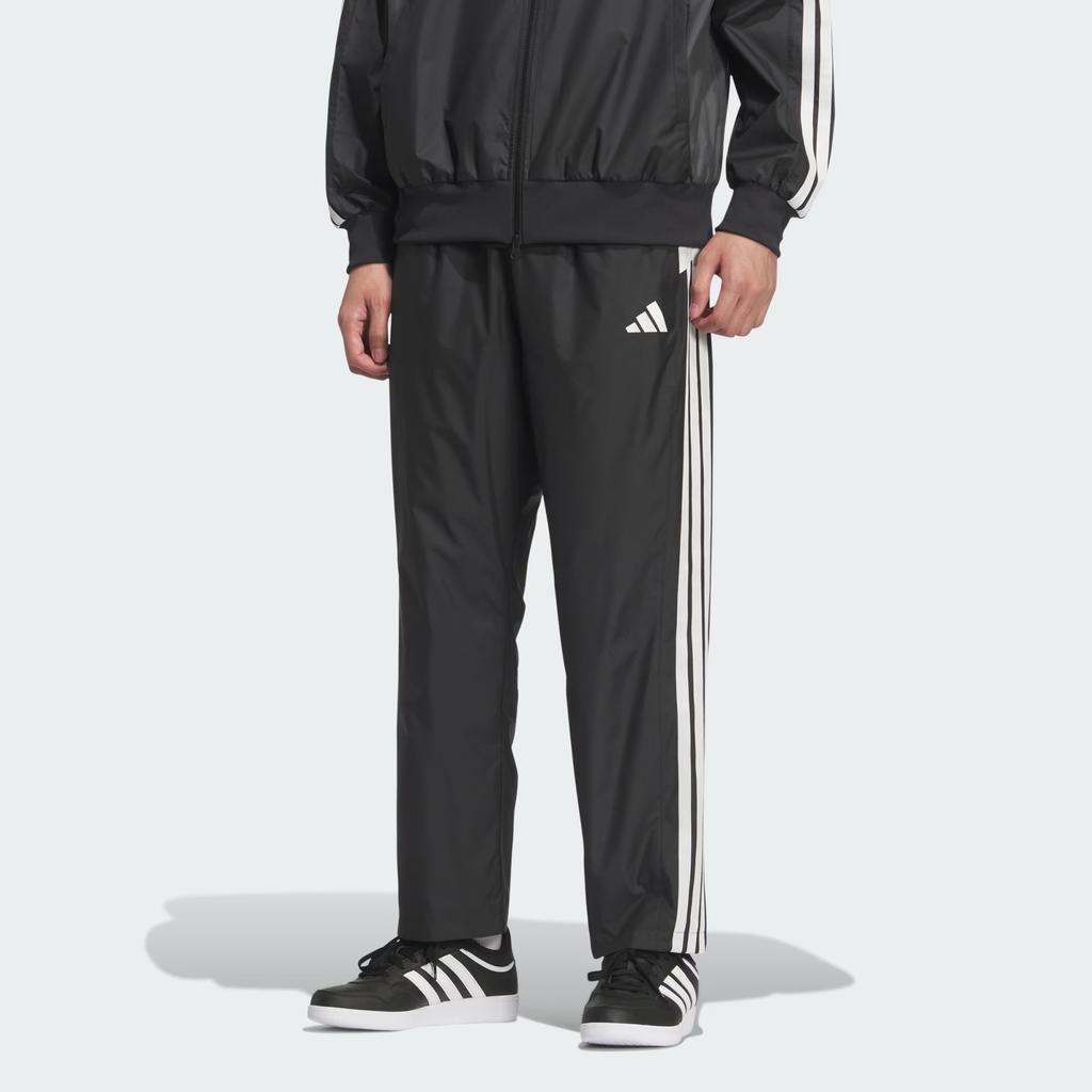 Adidas Essential Windbreaker Loose Striped Mesh Lined Split Hem Casual Pants Men pants KF3680