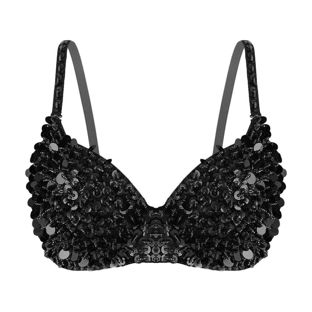 Sparkle Belly Dance Bustier Bra Padded Stage Performance Top Charming Show Costumes  Festivals