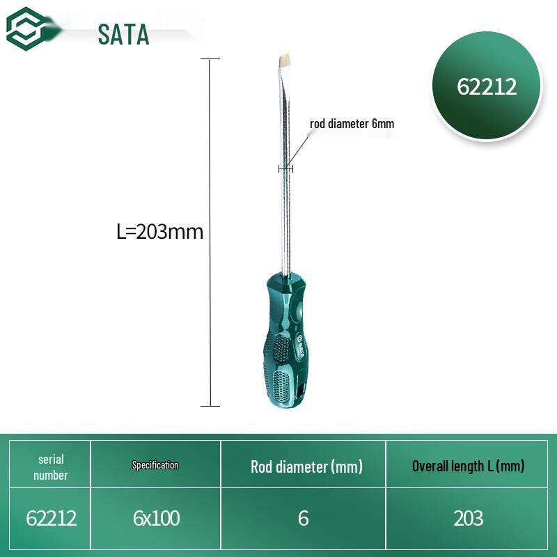 SATA A-Series Flathead Screwdriver 6x100mm