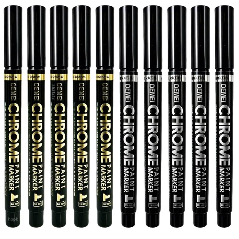 1-20Pcs Mirror Marker Pen DIY Reflective Paint Pens Mirror Markers Chrome Gold SILVER Marker Signature Car Styling Art Craftwork