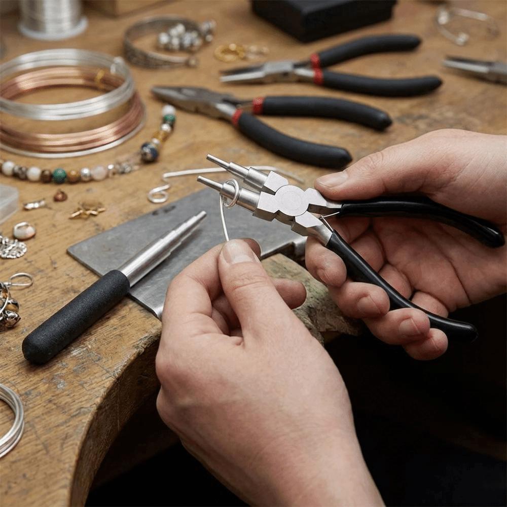 Non-Slip Jewelry Pliers Set Comfort Grip Handle Wire Looping Pliers for 3Pcs/Set DIY Tools