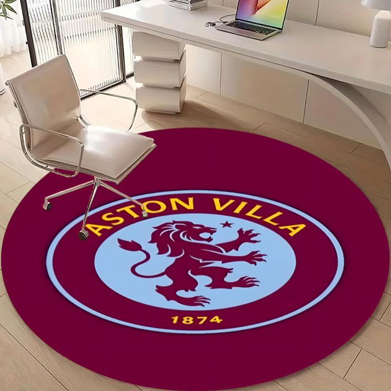 Personalized Aston Villa Round Chair Office Rug - Perfect for Mat, Office Chair & More - Ideal Gift for Birthdays and Holidays