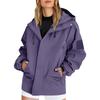 Women's Solid Color Long Sleeved Hooded Outdoor Suit Windproof And Waterproof Thin Jacket