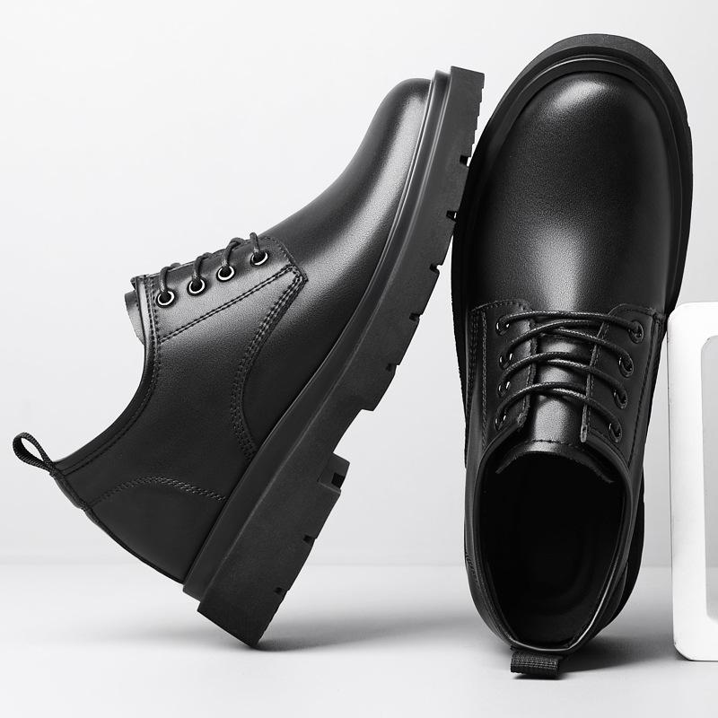 Height-increasing Shoes Men's 8cm Spring and Autumn New Business Casual Leather Shoes Men's Leather Breathable Invisible Inner Height-increasing 