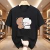 Panda Bear Bubu Dudu Love Hug Graphic T Shirts Harajuku Cartoon Short Sleeve Tshirt Kawaii Fashion Oversized Tshirts Unisex