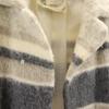 VINTAGE 70s knit coat L Gray Women Used