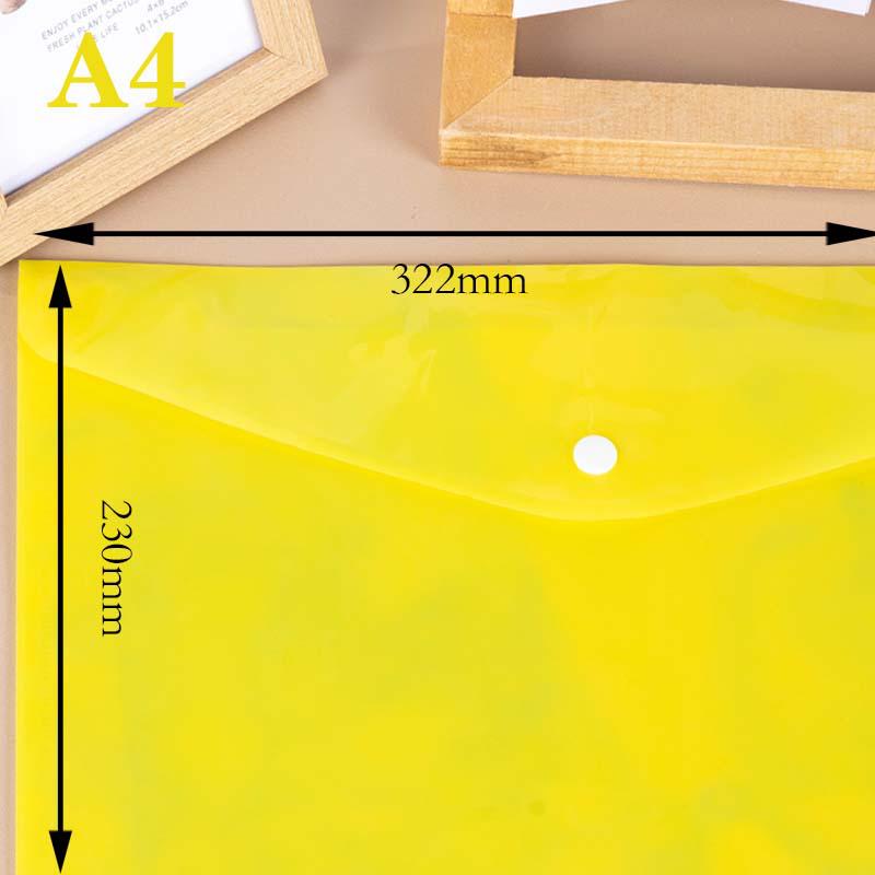 Custom Transparent File Bags with Cartoon Design and Snap Button Closure - A4 & A5 Sizes