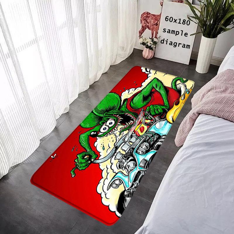 Entrance Doormat Rat Fink Bedside Balcony Rugs Living Room Carpet Foot Mats Bath Rug Floor Mat Ideal Gifts Non-slip House Decor