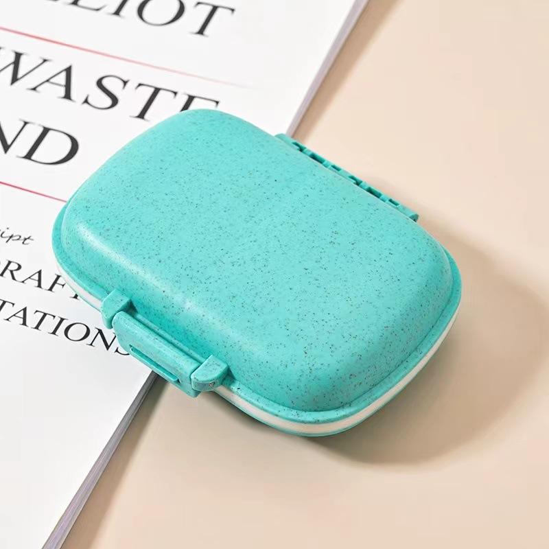 Convenient Mini Sealed Waterproof and Moisture-proof 8 Compartments 7 Days a Week Pill Dispensing Storage Box Pill Box