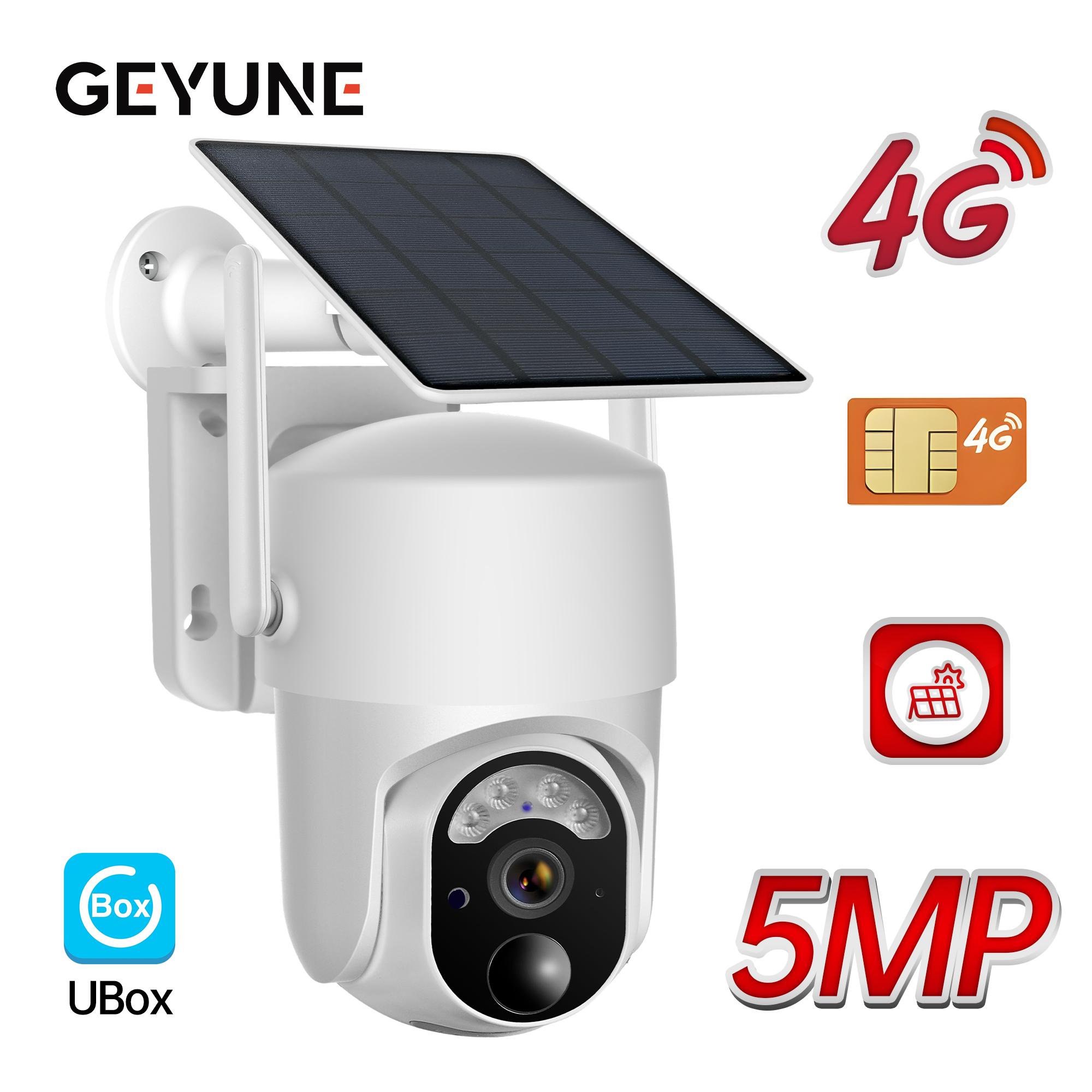 

5MP 4G Security Camera Ubox Low Power Consumption 30 Days Long Time Standby Outdoor Surveillance Cameras with Solar Panel 5MP 4G NO TF CARD білий
