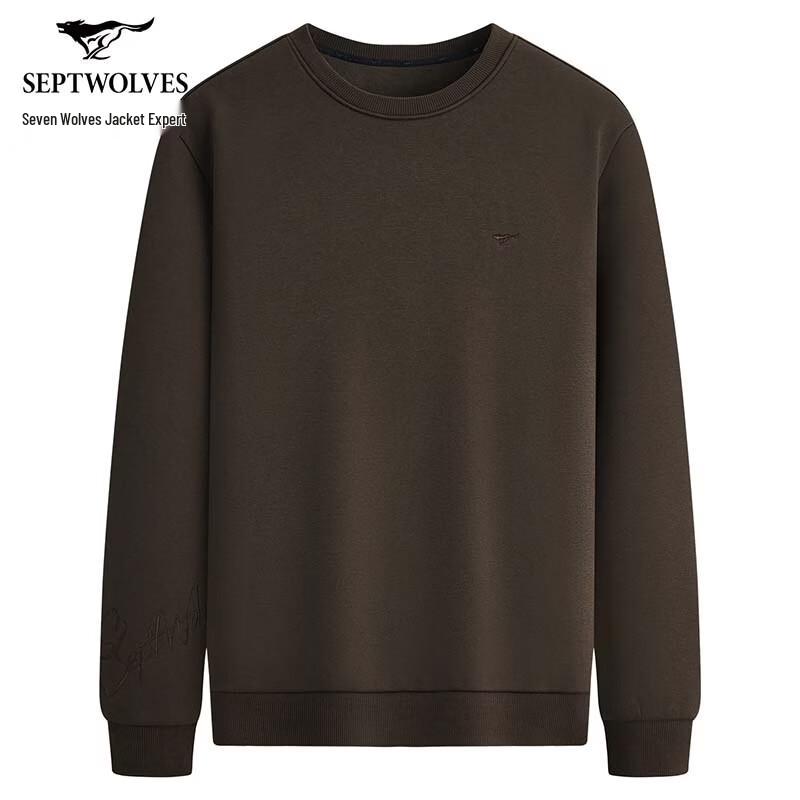 SEPTWOLVES Men s Fleece-lined Crew Neck Sweatshirt 2XL