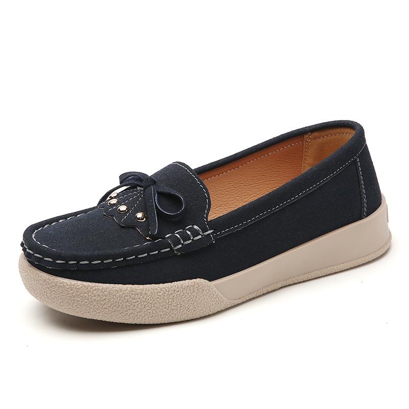 Femmes mocassins Penny mocassins décontracté blanc infirmière chaussures pois doux appartements noir conduite chaussures de marche pour les femmes