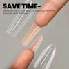 Sandwich Dual Nail Forms 240Pcs 15Size Extensions-Dual Forms Coffin Oval Almond Nail Forms Top Mold Bottom Mold Extensions