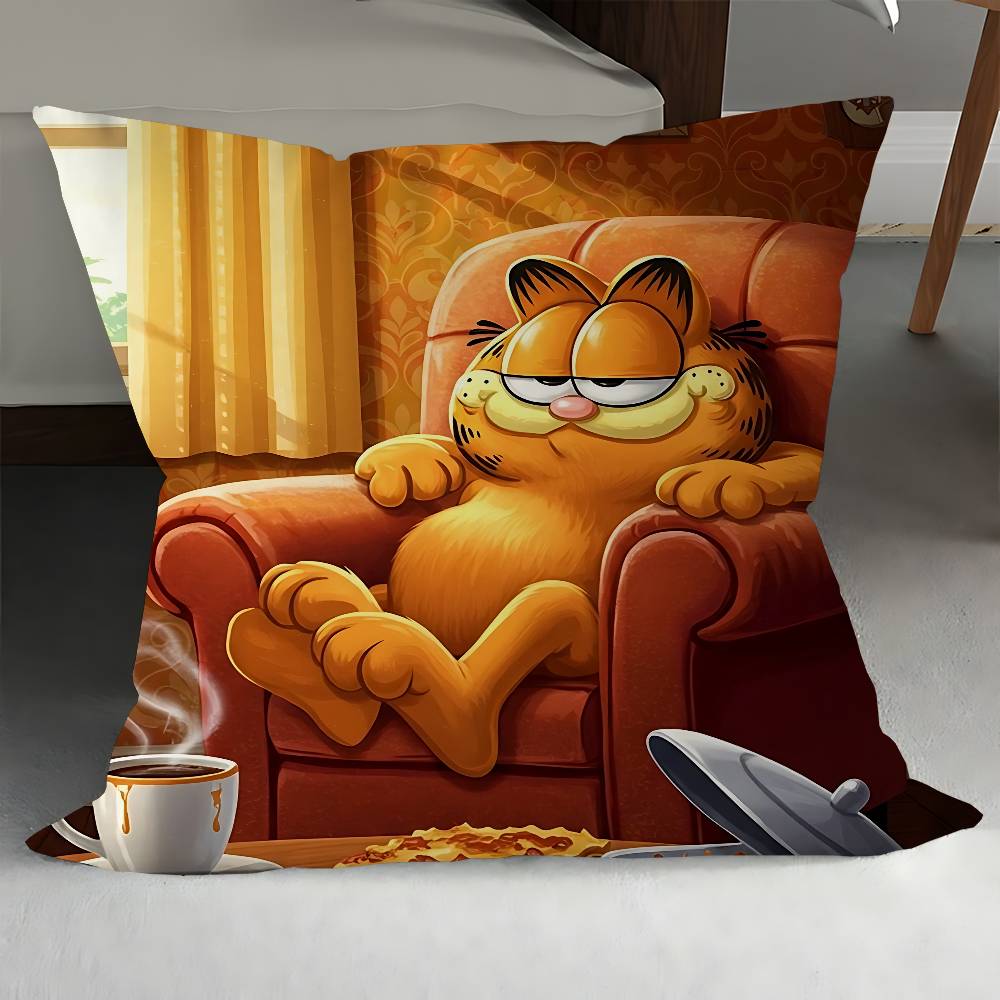Cute Anime G-Garfields Cat 45*45cm Cushion Cover Pillow Cover Decor Pillowcase Home Pillowcase For Couch Pillow