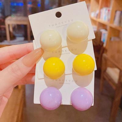 Orecchini a Cerchio Semplici Estate 2022, Ago in Argento S925 da Donna, Colori Caramella Goccia d'Olio