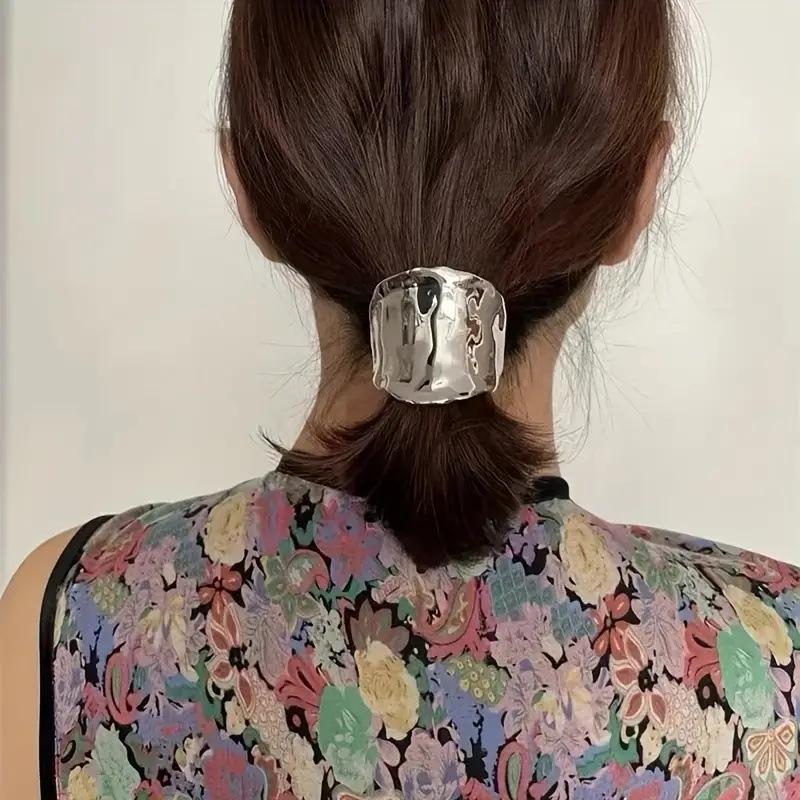 Koreanische Metall Unregelmäßige Haarbänder Konkav-Konvex Lava Haarnadel für Frauen Retro Pferdeschwanzhalter Haarnadel Stirnbänder Haarschmuck