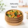 High-Temp Resistant Oil-Absorbing Air Fryer Paper Liners - Food Grade, Round, Ideal for Baking & BBQ
