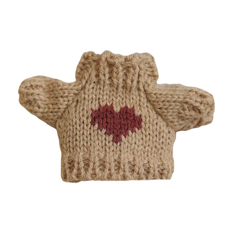 Rochie Mini Păpușă Lână 5cm cu Ursuleț de Pluș și Cap de Cățeluș pentru Accesorii DIY