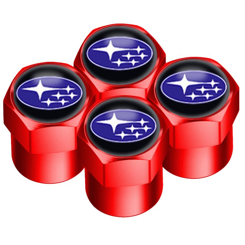 4pcs Car Styling Tire Valve Caps Dustproof Covers For Subaru STI Impreza Legacy WRX BRZ XV Forester Crosstrek Outback Ascent Y10