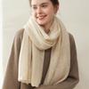 Women's 100% Pure Cashmere Hollow Knitted Scarf - Warm & Fashionable for Autumn/Winter
